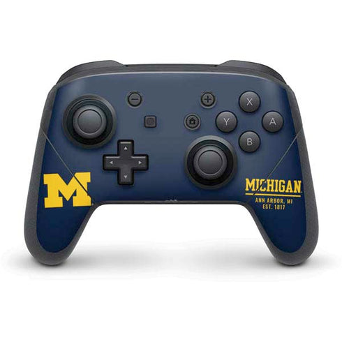 Ann Arbor Est 1817 Nintendo Switch Pro Controller Skin