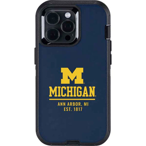 University of Michigan Ann Arbor Est 1817 Otterbox Defender iPhone Skin