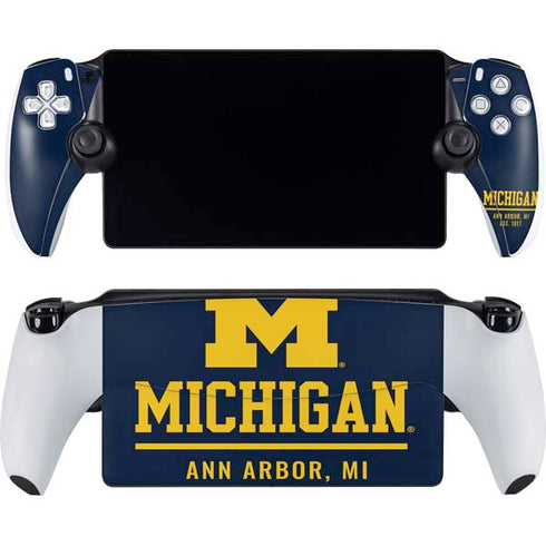 University of Michigan Ann Arbor Est 1817 PlayStation Portal Remote Player Skin