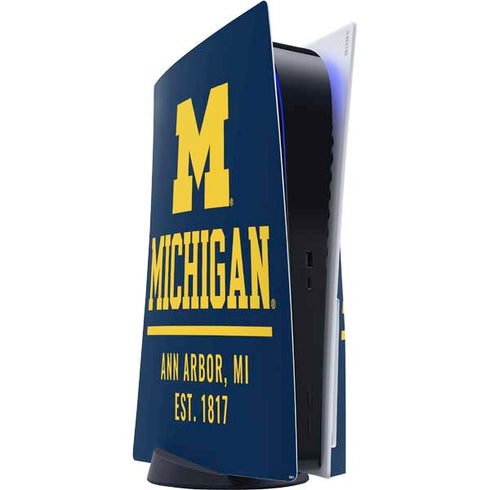 University of Michigan Ann Arbor Est 1817 PS5 Console Skin