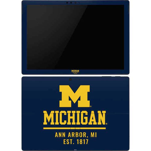 University of Michigan Ann Arbor Est 1817 Surface Pro 6 Skin