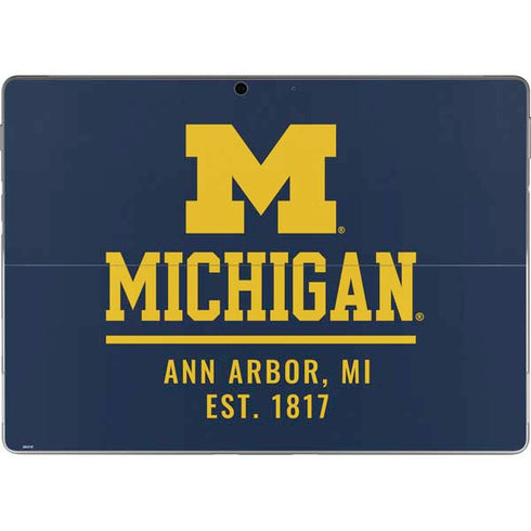 University of Michigan Ann Arbor Est 1817 Surface Pro 9 Skin