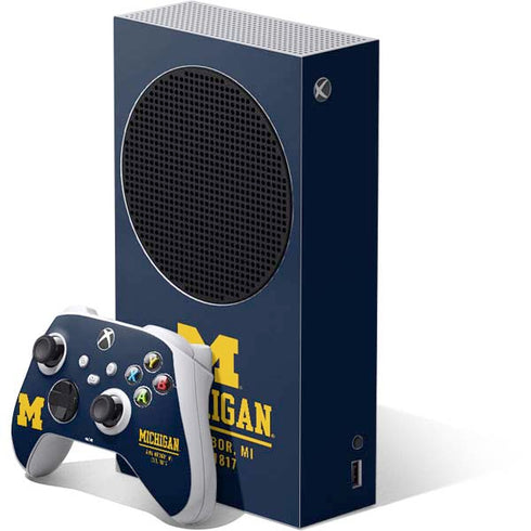 University of Michigan Ann Arbor Est 1817 Xbox Series S Bundle Skin