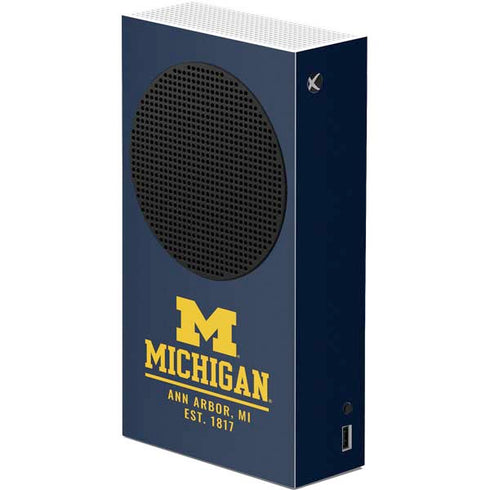 University of Michigan Ann Arbor Est 1817 Xbox Series S Console Skin
