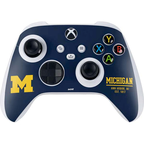University of Michigan Ann Arbor Est 1817 Xbox Series S Controller Skin