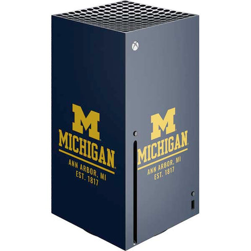 University of Michigan Ann Arbor Est 1817 Xbox Series X Console Skin