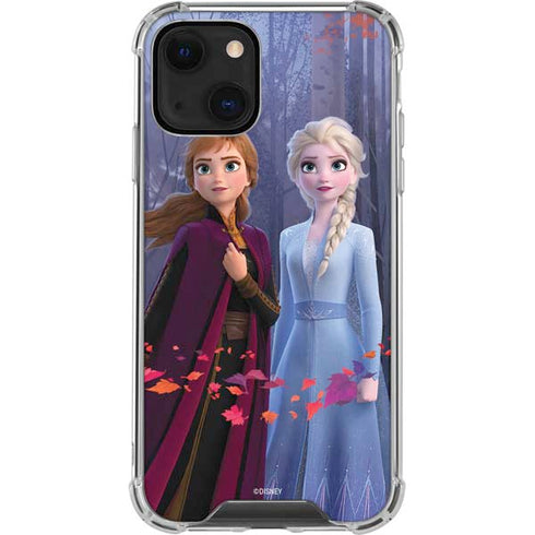 Disney Frozen II Anna and Elsa iPhone 14 Plus Clear Case