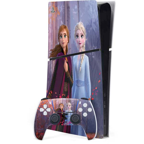 Disney Frozen II Anna and Elsa PS5 Slim Digital Edition Console Skin