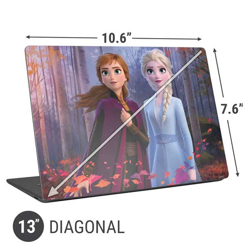 Disney Frozen II Anna and Elsa Universal Laptop 13in (10.6 x 7.6in) Skin