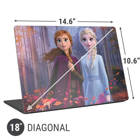 Disney Frozen II Anna and Elsa Universal Laptop 18in (14.6 x 10.6in) Skin