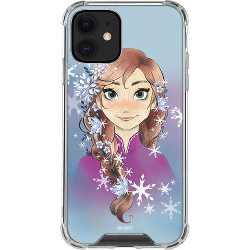 Disney Frozen Anna Portrait iPhone 12 Clear Case