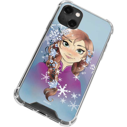 Disney Frozen Anna Portrait iPhone 14 Plus Clear Case