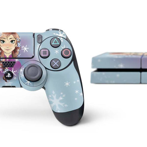Disney Frozen Anna Portrait PS4 Console and Controller Bundle Skin