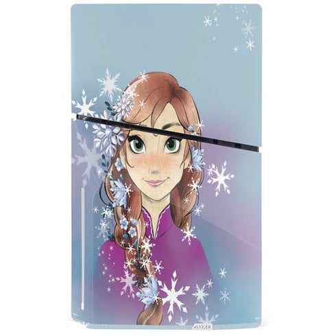 Disney Frozen Anna Portrait PS5 Slim Disk Bundle Skin