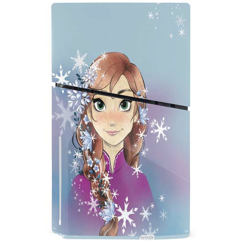 Disney Frozen Anna Portrait PS5 Slim Disk Console Skin