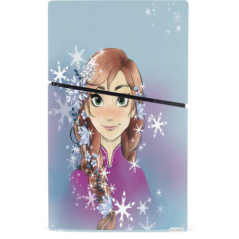 Disney Frozen Anna Portrait PS5 Slim Digital Edition Console Skin