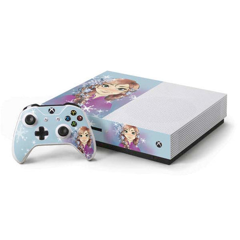 Disney Frozen Anna Portrait Xbox One S Console and Controller Bundle Skin
