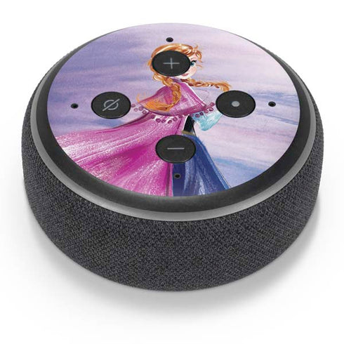 Disney Frozen Anna Sketch Art Amazon Echo Dot Skin