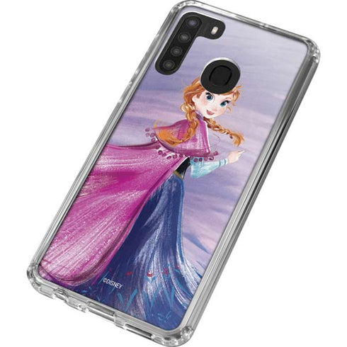 Disney Frozen Anna Sketch Art Galaxy A21 Clear Case