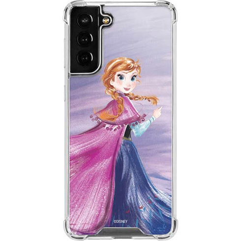 Disney Frozen Anna Sketch Art Galaxy S22 Plus Clear Case