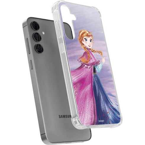 Disney Frozen Anna Sketch Art Galaxy S24 Plus Clear Case