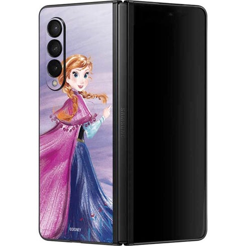 Disney Frozen Anna Sketch Art Galaxy Z Fold3 5G Skin