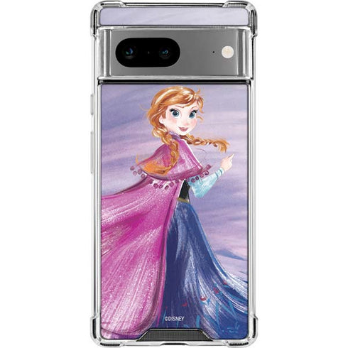 Disney Frozen Anna Sketch Art Google Pixel 8 Clear Case