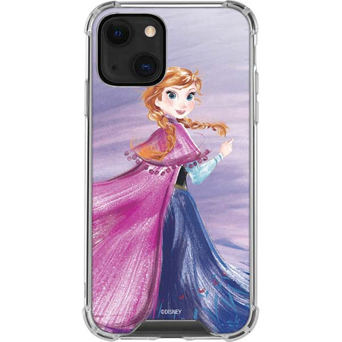 Disney Frozen Anna Sketch Art iPhone 14 Plus Clear Case