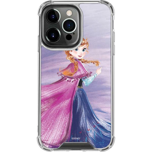 Disney Frozen Anna Sketch Art iPhone 15 Pro Clear Case