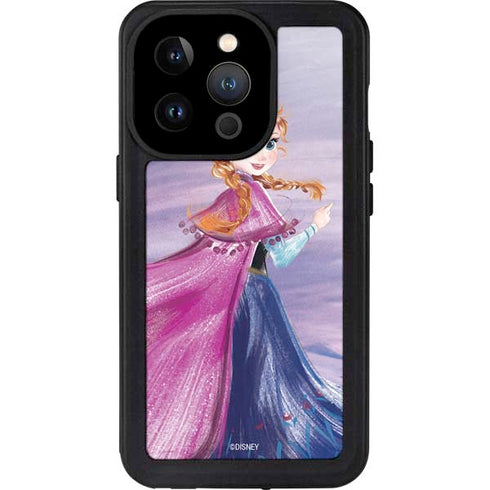Disney Frozen Anna Sketch Art iPhone 14 Pro Waterproof Case