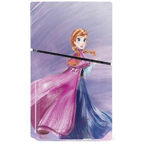 Disney Frozen Anna Sketch Art PS5 Slim Disk Bundle Skin