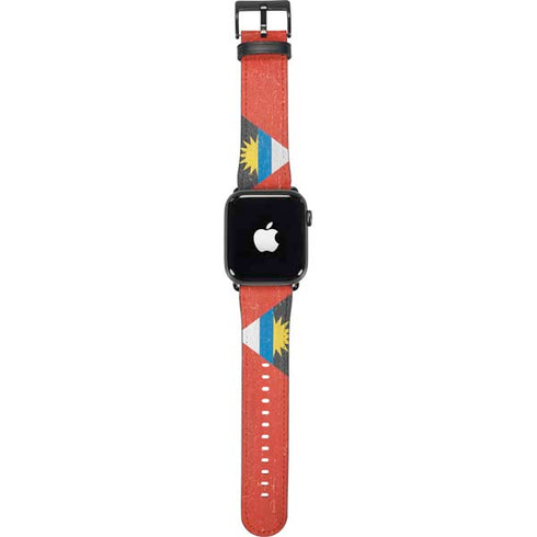 Antigua and Barbuda Flag Distressed Apple Watch Band 38-40mm