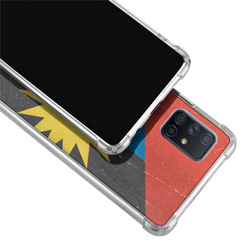 Antigua and Barbuda Flag Distressed Galaxy A71 5G Clear Case