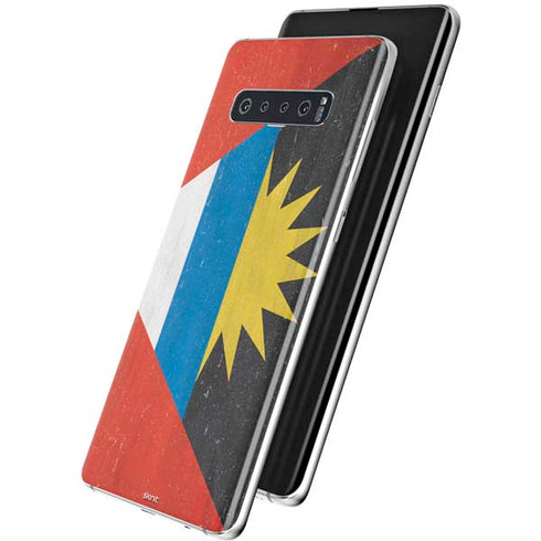 Antigua and Barbuda Flag Distressed Galaxy S10 Skin
