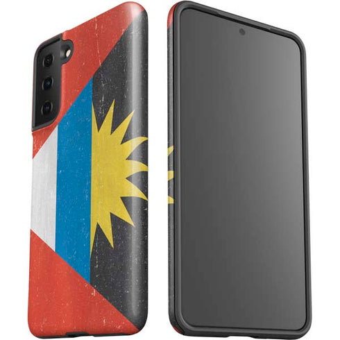 Antigua and Barbuda Flag Distressed Galaxy S21 FE Pro Case