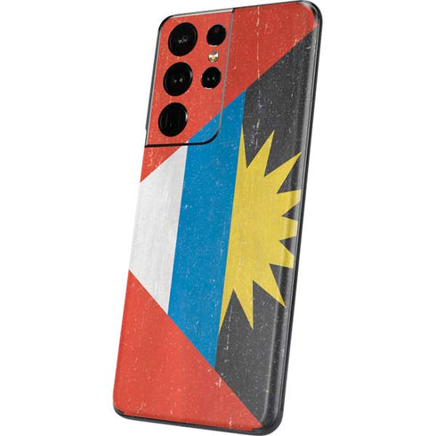 Antigua and Barbuda Flag Distressed Galaxy S21 Ultra 5G Skin