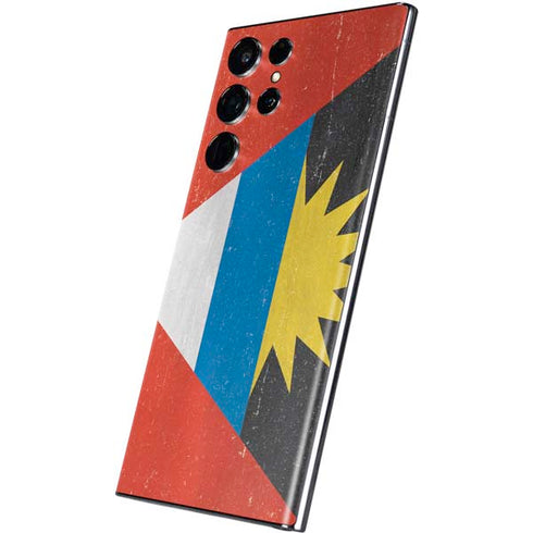 Antigua and Barbuda Flag Distressed Galaxy S22 Ultra Skin