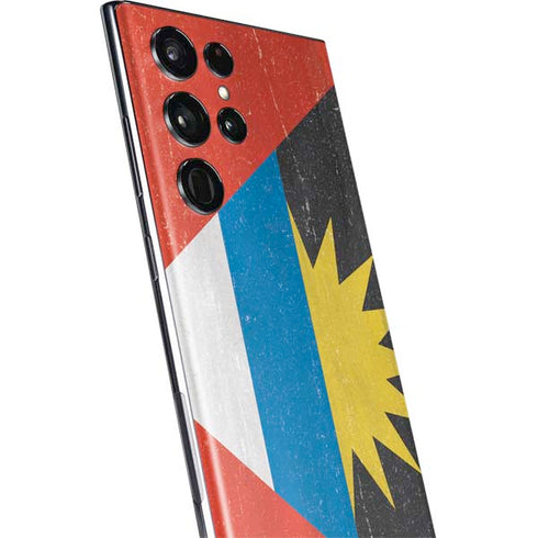 Antigua and Barbuda Flag Distressed Galaxy S22 Ultra Skin