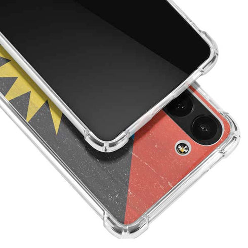 Antigua and Barbuda Flag Distressed Galaxy S23 Clear Case