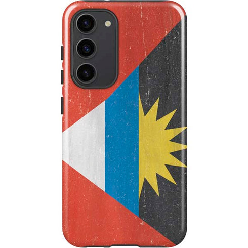 Antigua and Barbuda Flag Distressed Galaxy S23 Plus Pro Case