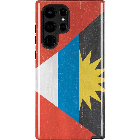 Antigua and Barbuda Flag Distressed Galaxy S24 Ultra Impact Case