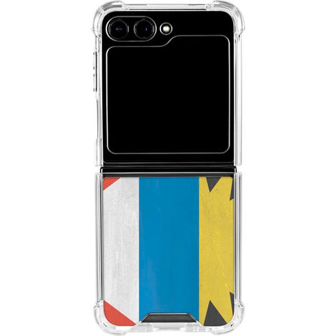 Antigua and Barbuda Flag Distressed Galaxy Z Flip5 5G Clear Case