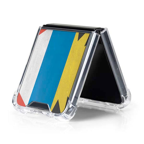 Antigua and Barbuda Flag Distressed Galaxy Z Flip5 5G Clear Case