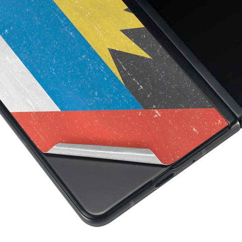 Antigua and Barbuda Flag Distressed Galaxy Z Fold3 5G Skin