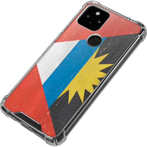 Antigua and Barbuda Flag Distressed Google Pixel 5a 5G Clear Case
