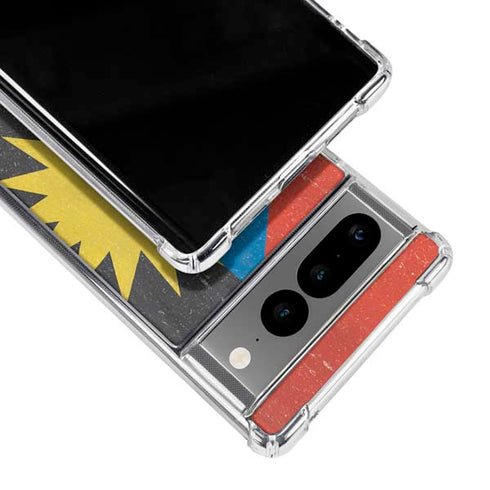 Antigua and Barbuda Flag Distressed Google Pixel 7 Pro Clear Case