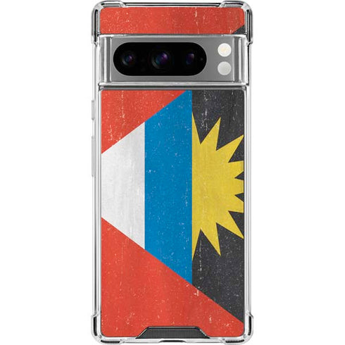 Antigua and Barbuda Flag Distressed Google Pixel 8 Pro Clear Case