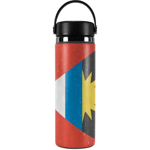 Antigua and Barbuda Flag Distressed Hydro Flask 20oz Wide Mouth Skin