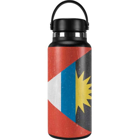 Antigua and Barbuda Flag Distressed Hydro Flask 32oz Wide Mouth Skin