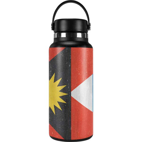 Antigua and Barbuda Flag Distressed Hydro Flask 32oz Wide Mouth Skin